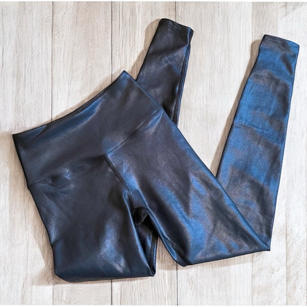 Carbon38 high rise metallic shine dot leggings small READ description